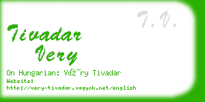 tivadar very business card
